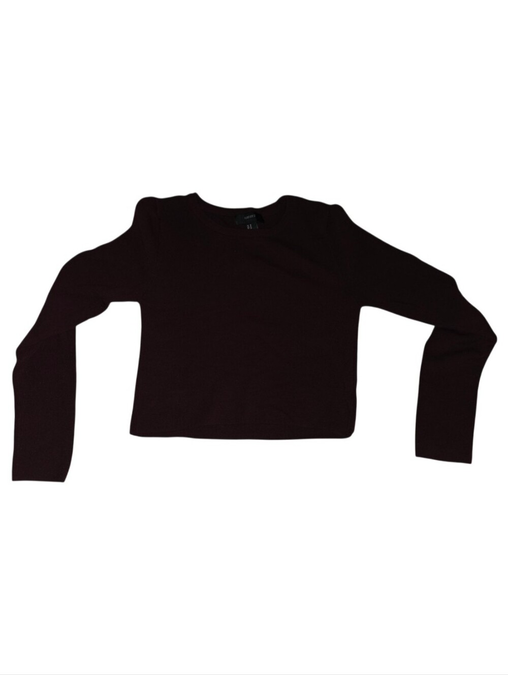 Forever 21 Ribbed Crewneck Sweater - Burgundy